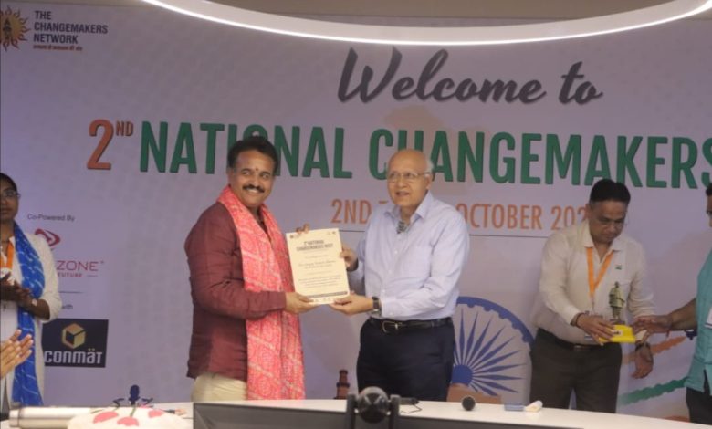 नेशनल चेंजमेकर्स मीट 2026 में सम्मानित अनूपशहर विधायक संजय कुमार शर्मा।