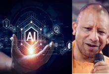 मुख्यमंत्री योगी आदित्यनाथ HCL Tech लखनऊ के 10वें स्थापना दिवस समारोह में IT City Phase-2 की आधारशिला रखते हुए।
